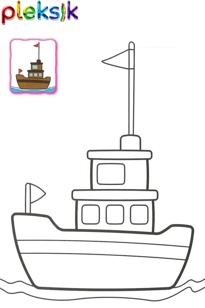 Раскраска Кораблик