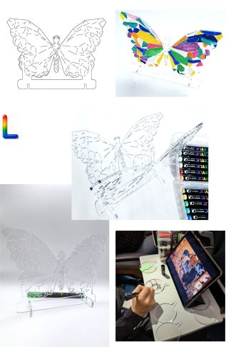 0001 Бабочка Плексик размер L