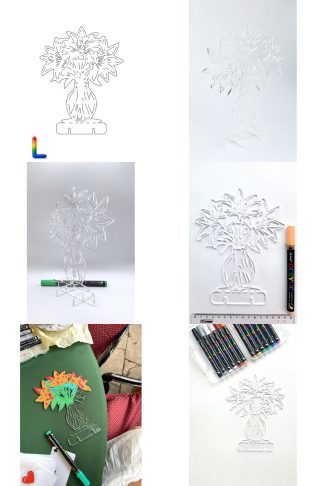 0005 Букет Лилий Плексик L