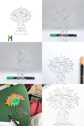 0005 Букет Лилий Плексик M