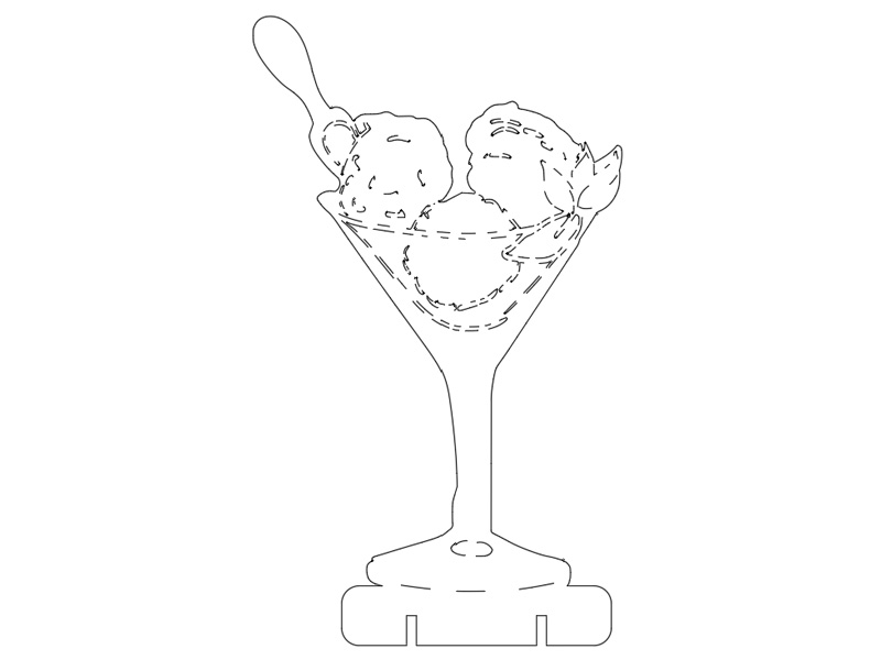 0007 Мороженное в фужере Плексик