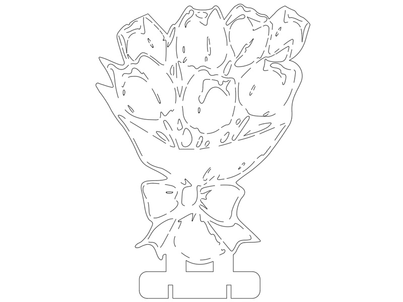 0018 Большой Букет Тюльпанов Плексик