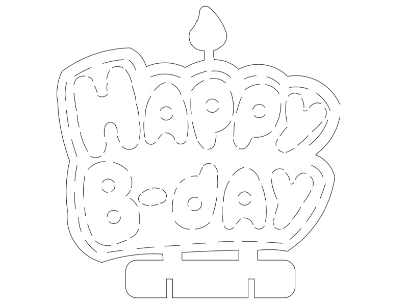 0022 Телеграм Happy Birthday Плексик