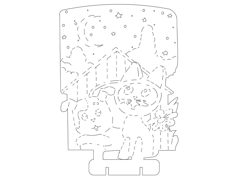 0027 Кошка и Собачка Плексик