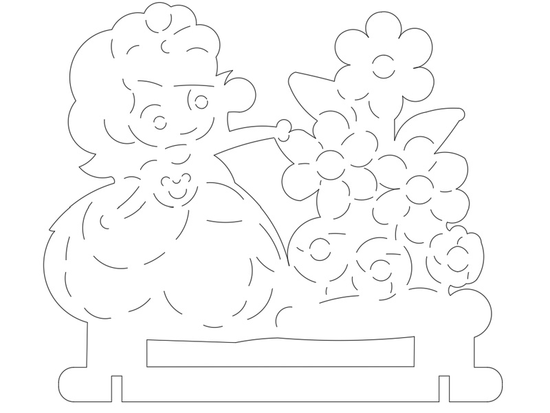 0028 Фея и Цветы Плексик