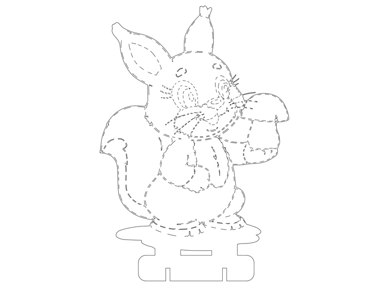 0040 Белка с грибочком Плексик