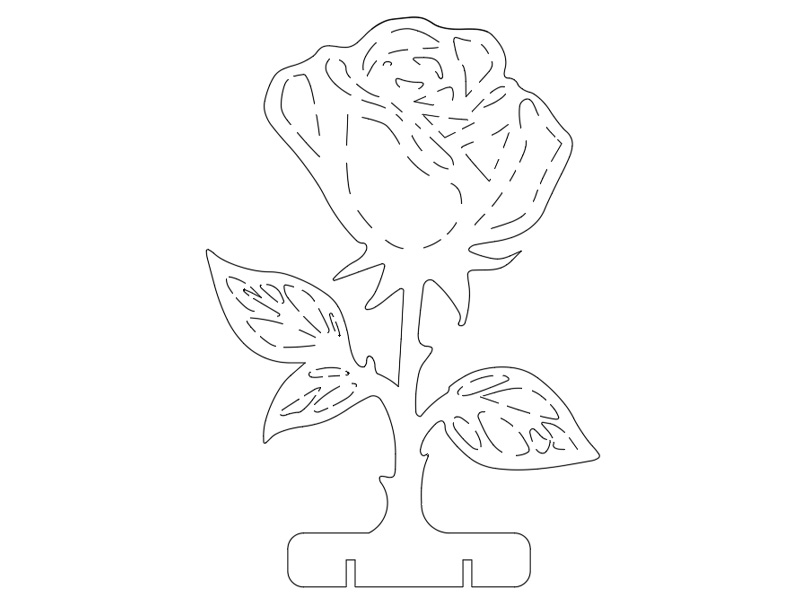 0044 Роза 1 Одна Плексик