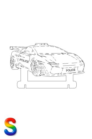 0003 Полицейская машина Плексик S