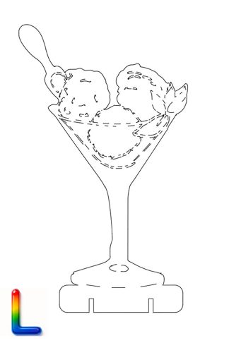 0007 Мороженное в фужере Плексик Размер L