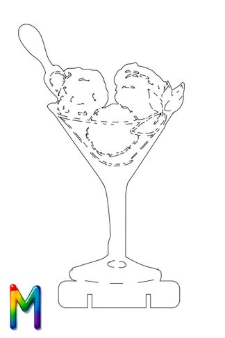 0007 Мороженное в фужере Плексик Размер M