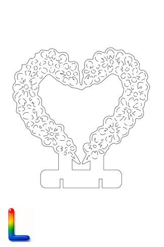 0008 Сердце Плексик размер L