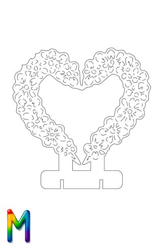 0008 Сердце Плексик размер M