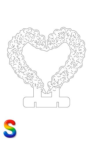 0008 Сердце Плексик размер S