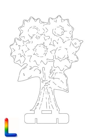 0011 Подсолнухи Плексик L