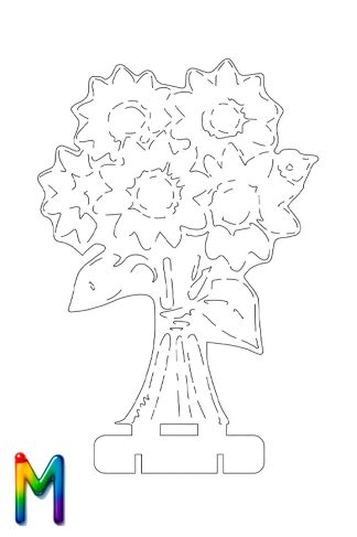 0011 Подсолнухи Плексик M