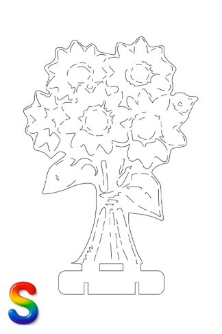 0011 Подсолнухи Плексик S