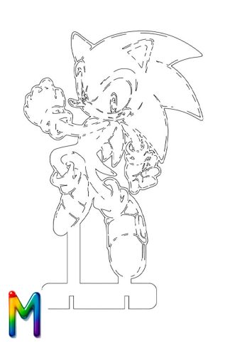 0016 Соник Супер Ёжик Плексик размер M