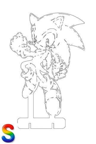 0016 Соник Супер Ёжик Плексик размер S