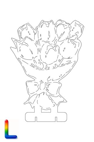 0018 Большой Букет Тюльпанов L Плексик