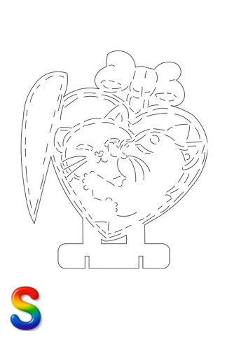 0021 Телеграм Котята со щитом S Плексик