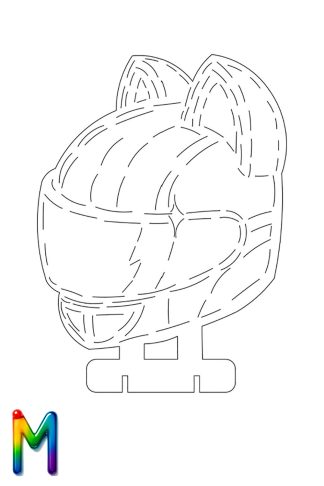 0024 Телеграм Шлем розовый M Плексик