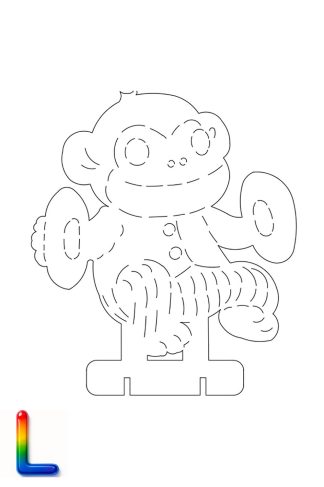 0025 Телеграм Обезьяна L Плексик