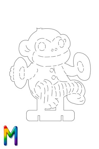 0025 Телеграм Обезьяна M Плексик