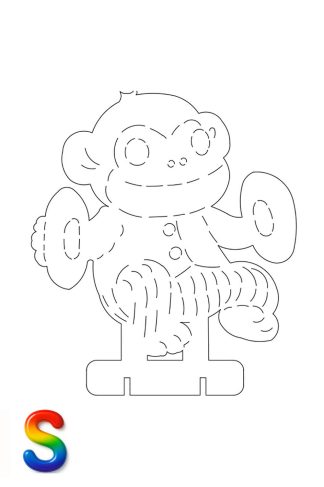 0025 Телеграм Обезьяна S Плексик