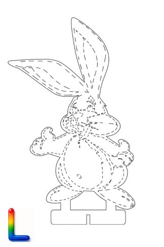 0034 Кролик L Плексик