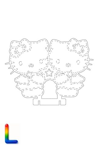 0038 Hello Kitty Плексик размер L