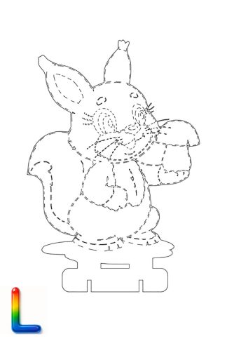 0040 Белка с грибочком L Плексик