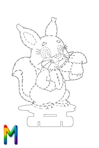 0040 Белка с грибочком M Плексик