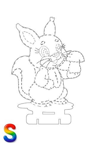 0040 Белка с грибочком S Плексик