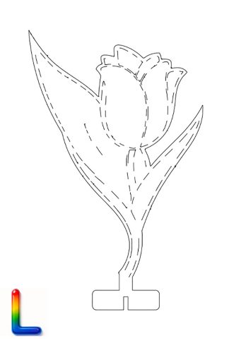 0045 Тюльпан L Плексик