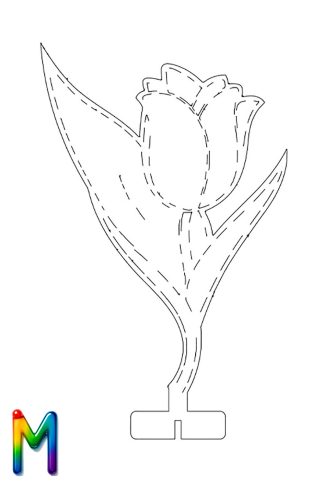 0045 Тюльпан M Плексик