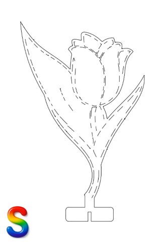 0045 Тюльпан S Плексик