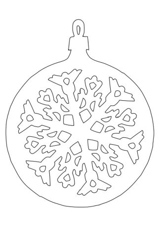 Ёлочная игрушка Снежинка 1 (диаметр 70мм, #0061s)