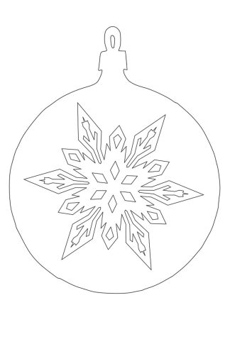 Ёлочная игрушка Снежинка 1 (диаметр 70мм, #0062s)