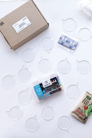 15 ёлочных игрушек Плексик и Крафтовый набор 1