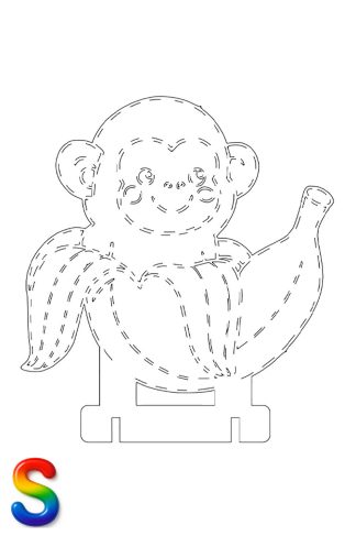 0030-2 Chimpanzini Bananini S Плексик